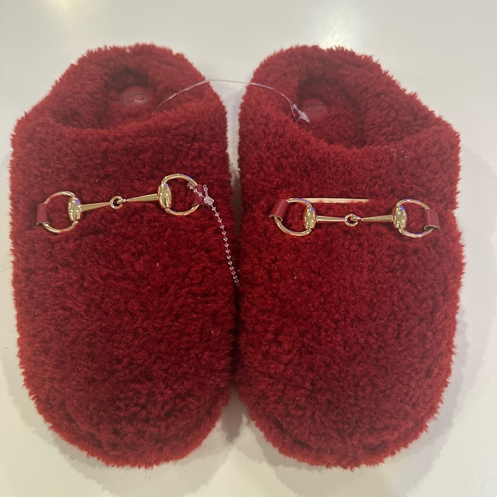 Anthropologie Maeve sherpa slippers sz 7.5 nwot
